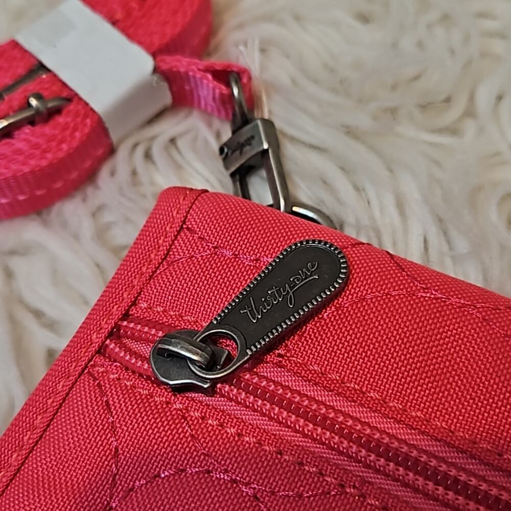 Thirty-One Vary You Crossbody Bag - Hot Pink Multi-Functional Wallet Purse - Picture 5 of 7